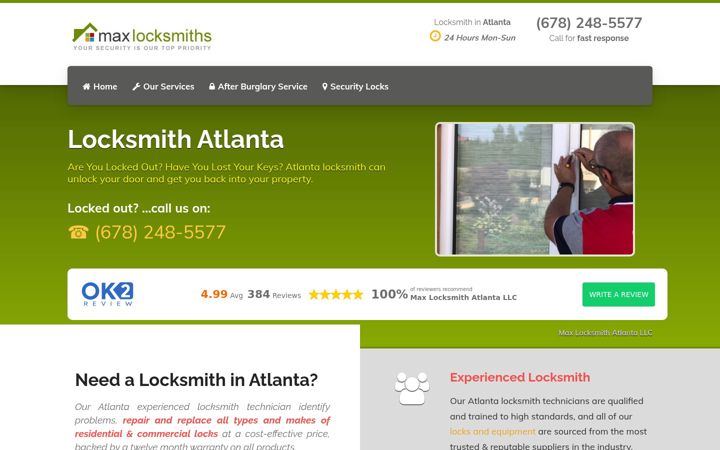 Screenshot of locksmithatlantalocal.com