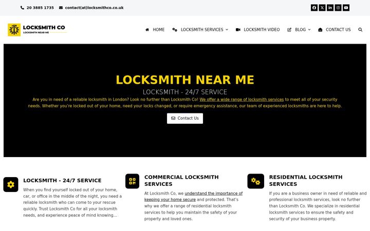 Screenshot of locksmithco.co.uk