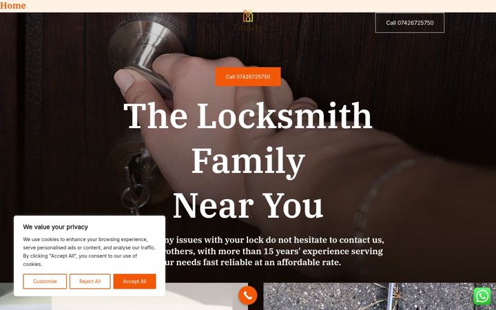 Screenshot of locksmiths-family.co.uk