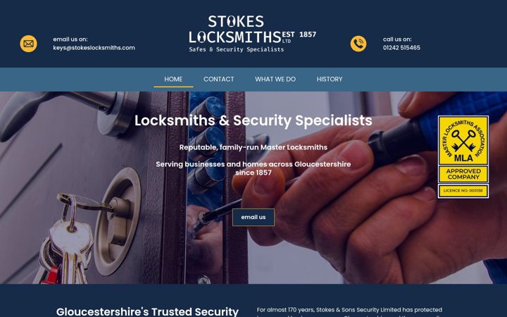 Ekraanipilt saidist locksmithsincheltenham.com