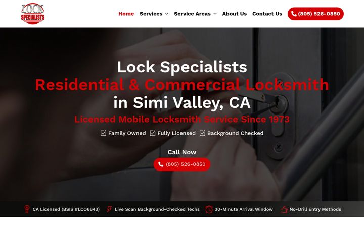 Screenshot of lockspecialists.net