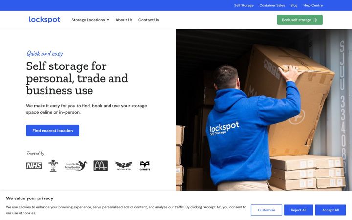 Screenshot of lockspot.co.uk