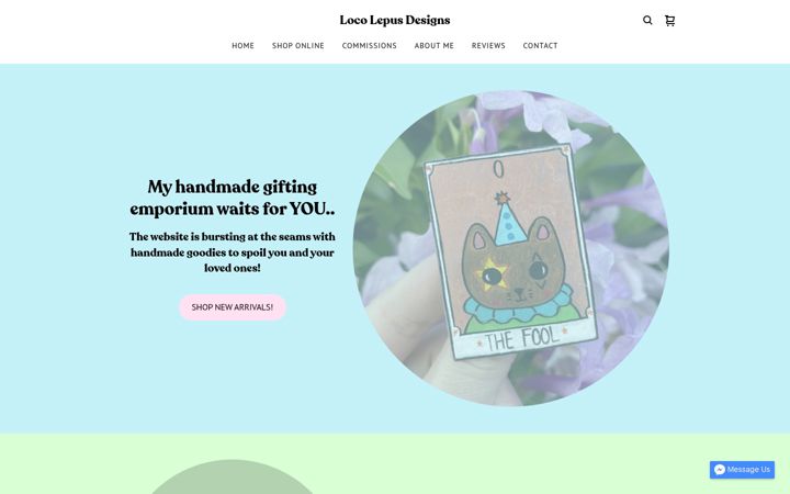 Screenshot of locolepusdesigns.square.site