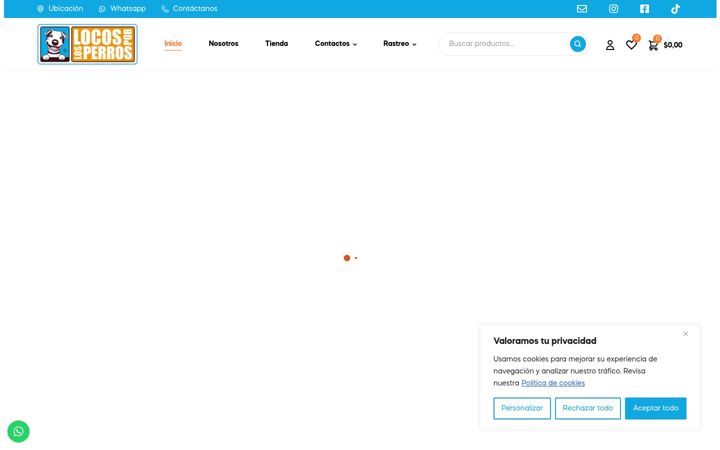 Screenshot of locosporlosperros.com