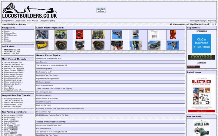 Screenshot di locostbuilders.co.uk