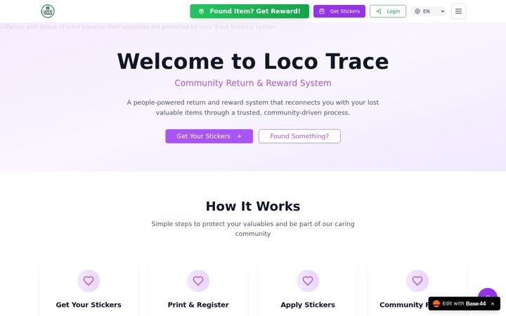 Screenshot of locotrace.com