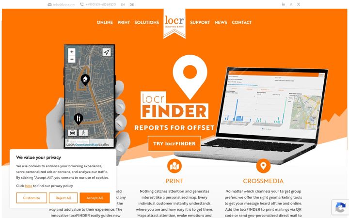 Screenshot of locr.com