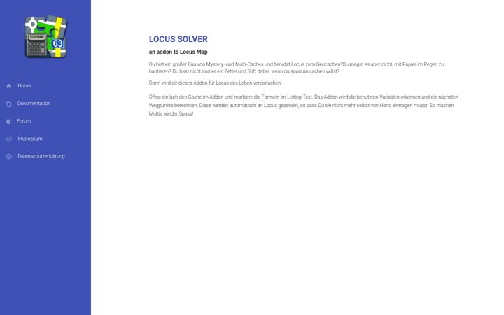 Screenshot of locus-solver.de