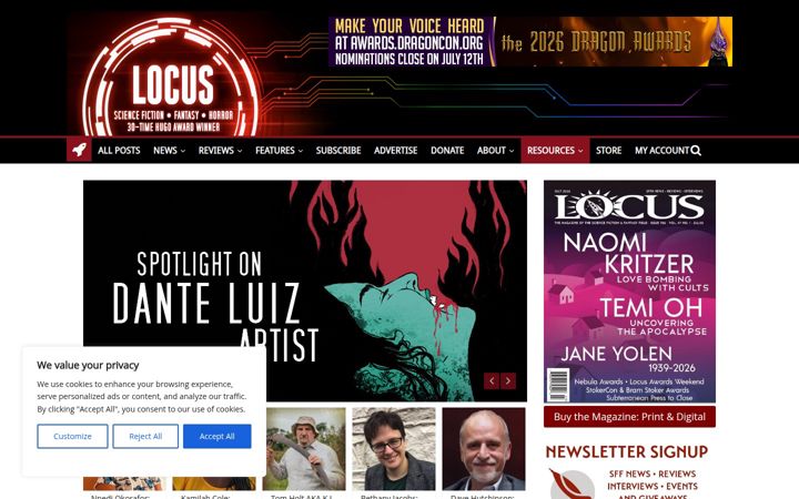Screenshot von locusmag.com