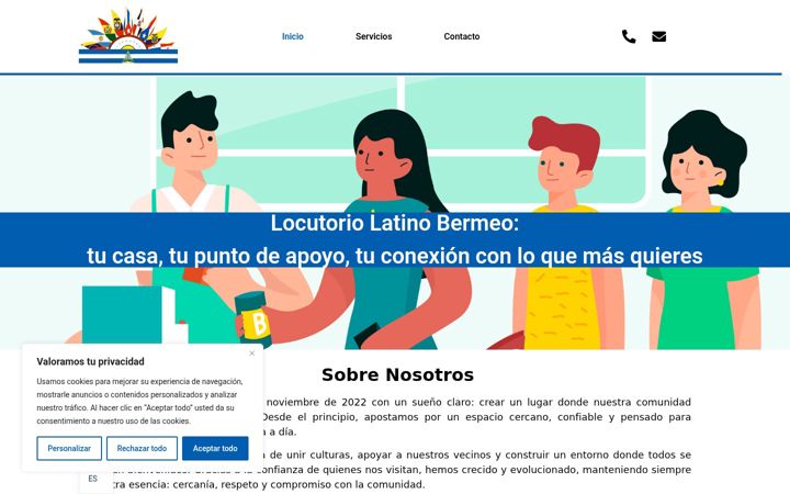 Screenshot of locutoriolatinobermeo.com