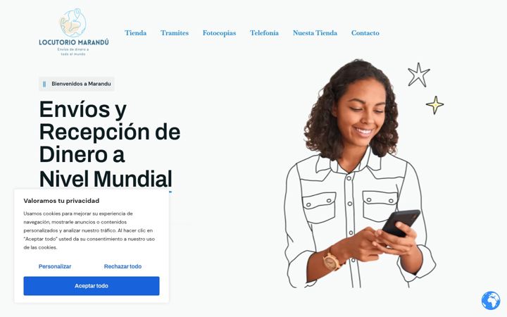 Screenshot of locutoriomarandu.es