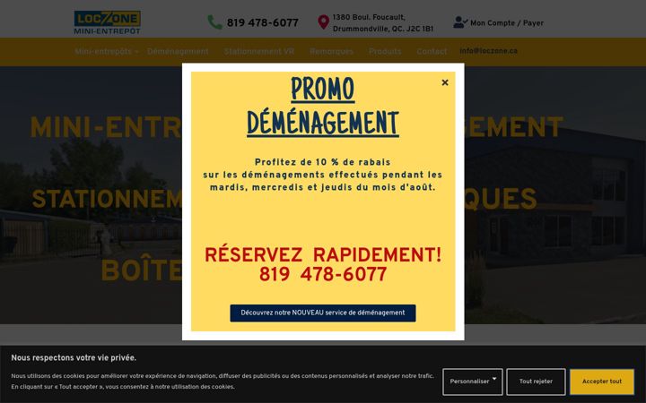 Screenshot of loczone.ca