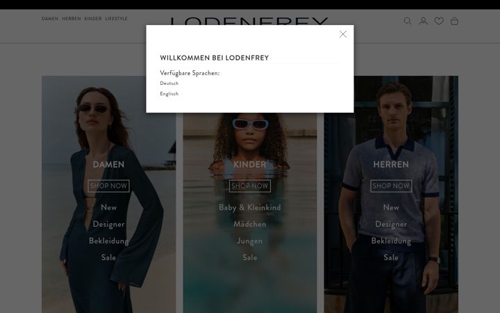 Screenshot of lodenfrey.ch