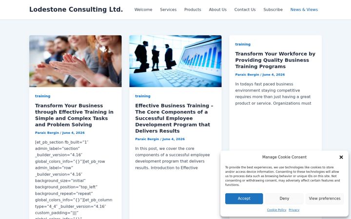 Screenshot of lodestone-consulting.com