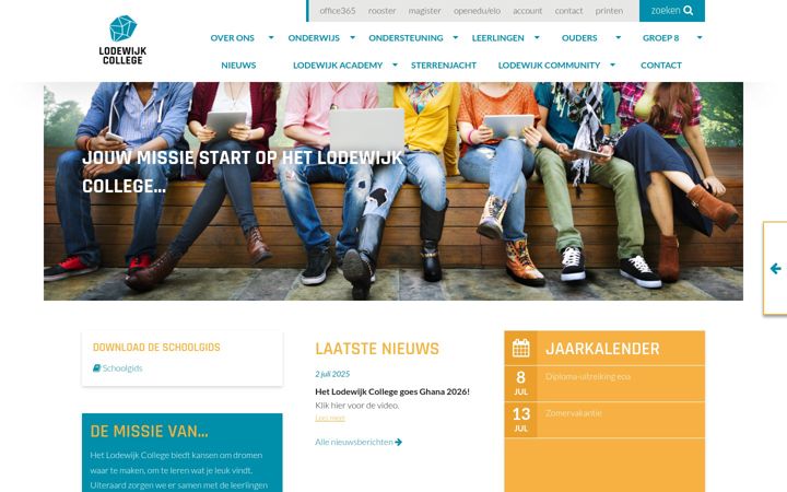 Screenshot of lodewijkcollege.nl