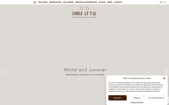 Screenshot of lodge-at-val.com