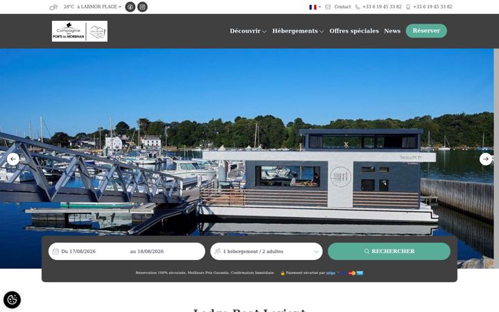 Screenshot of lodgeboat-lorient.fr