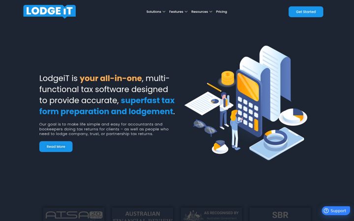 Screenshot of lodgeit.net.au