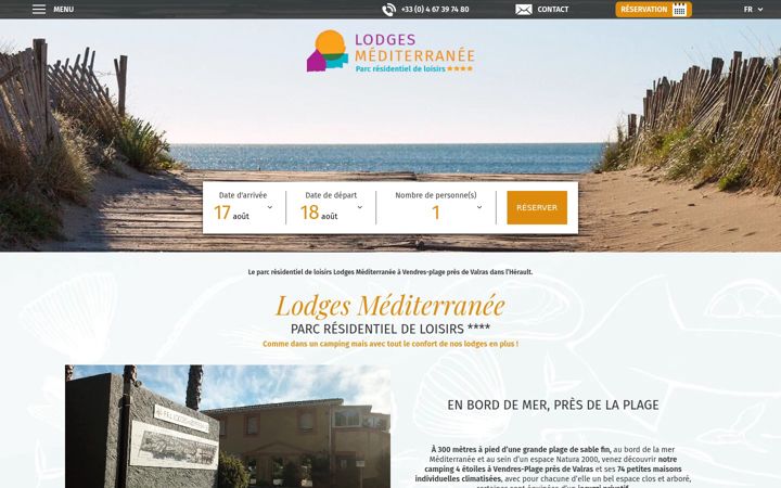 Screenshot of lodgesmediterranee.com