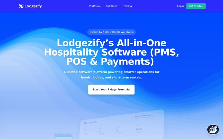 Screenshot of lodgezify.com