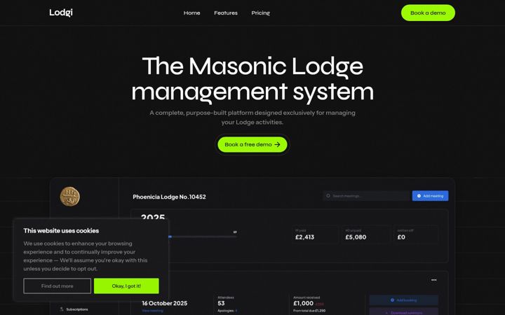 Screenshot of lodgi.org