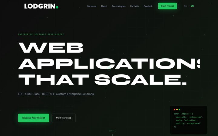 Screenshot of lodgrin.com