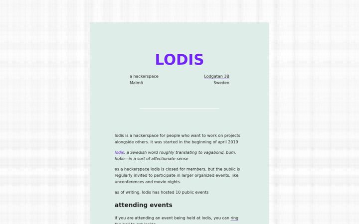 Screenshot of lodis.se