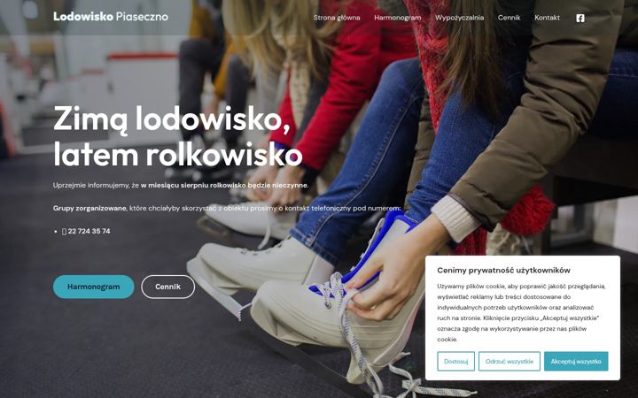 Screenshot of lodowiskopiaseczno.pl