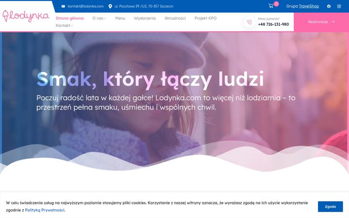 Screenshot of lodynka.com