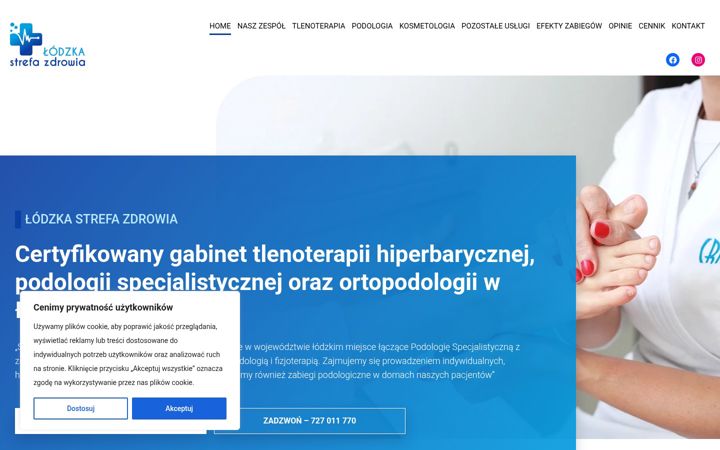 Screenshot of lodzkastrefazdrowia.pl