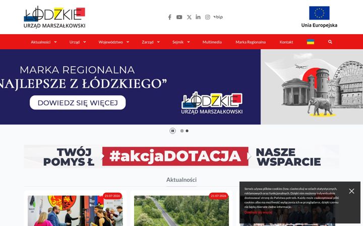Screenshot of lodzkie.pl