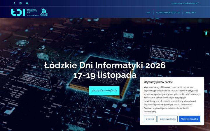 Screenshot of lodzkiedniinformatyki.pl