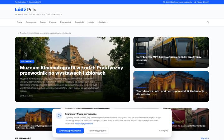 Screenshot of lodzpuls.pl
