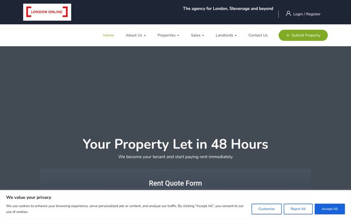 Screenshot of loea.co.uk