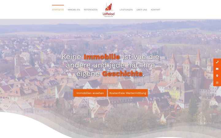 Screenshot of loeffelad-immobilien.de