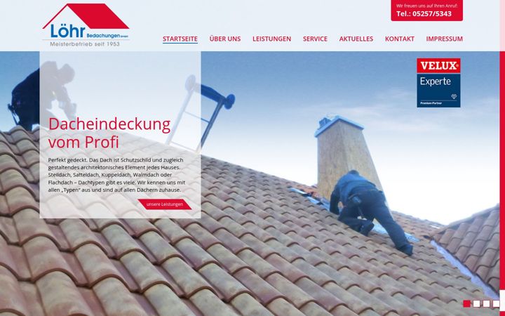 Screenshot of loehr-bedachungen.de