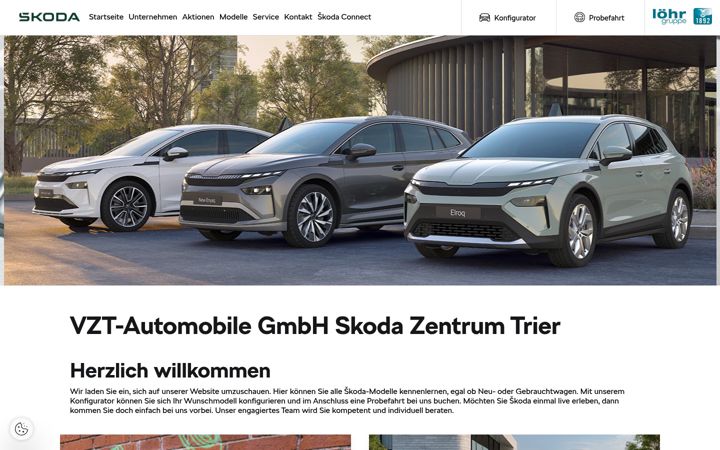 Screenshot of loehrgruppe-trier.skoda-auto.de