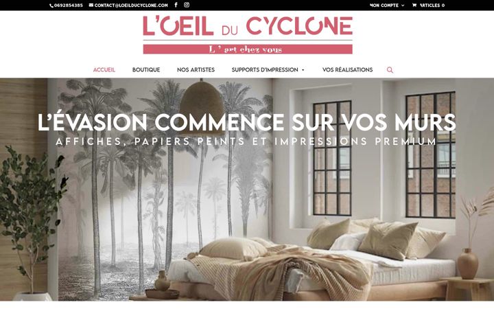 Screenshot of loeilducyclone.com