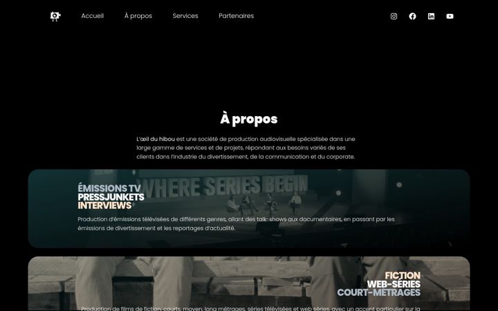 Screenshot of loeilduhibou.fr