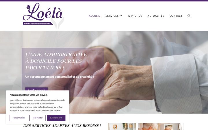 Screenshot of loela-aide-administrative.fr