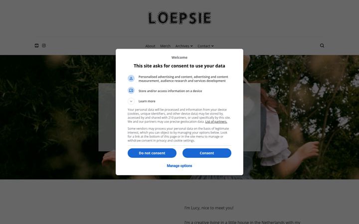 Screenshot of loepsie.com