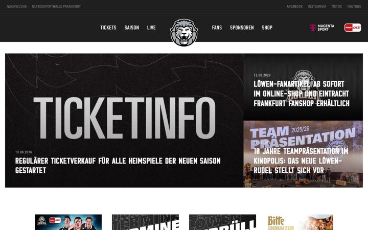Screenshot of loewen-frankfurt.de