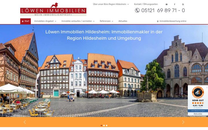 Screenshot of loewen-immobilien-hildesheim.de