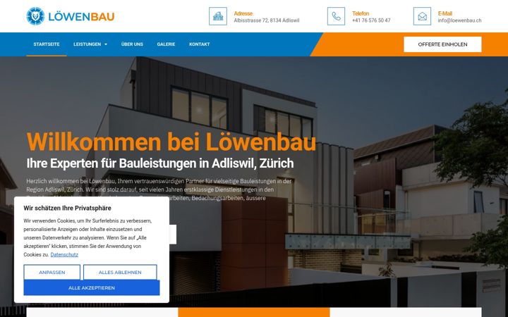 Screenshot of loewenbau.ch