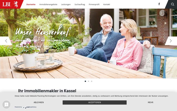 Screenshot of loewenburg-immobilien.de