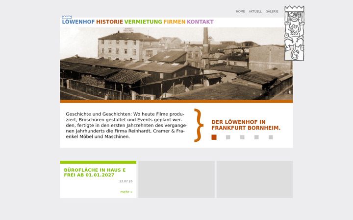 Screenshot of loewenhof.de
