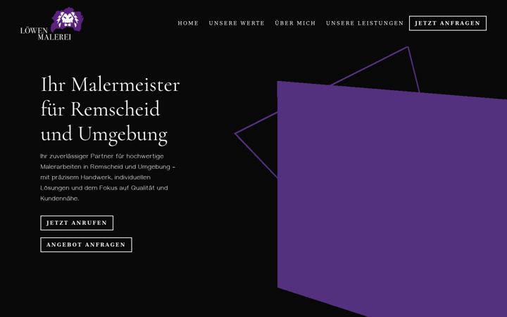 Screenshot of loewenmalerei.de