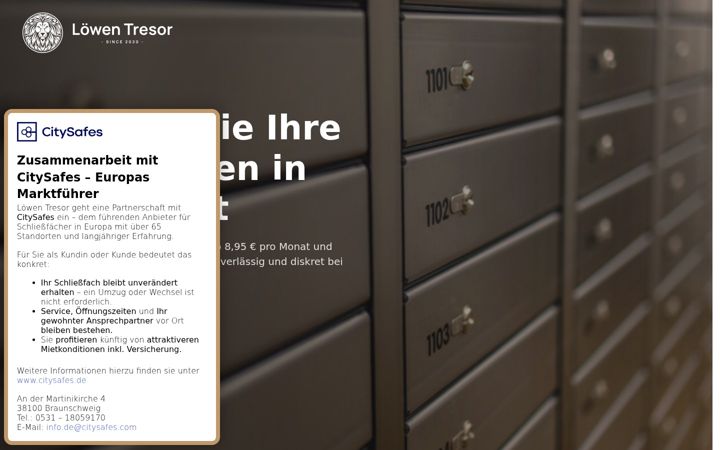 Screenshot of loewentresor.de