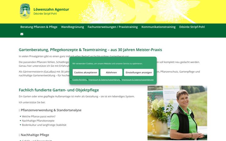 Screenshot of loewenzahn-agentur.de