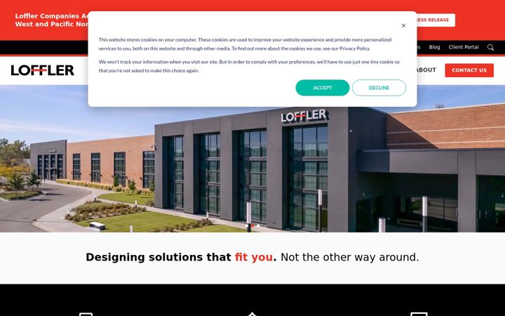Screenshot of loffler.com